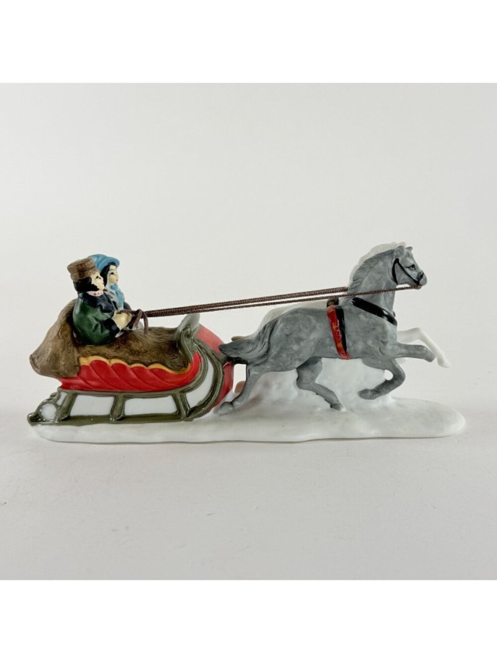 Dept 56 Sleighride 6511-0 Heritage Village 1986 Horse Sleigh Retired Vintage